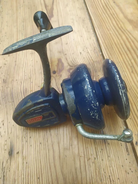 LOT DE 2 anciens moulinets de pêche BAM 500- Bleu - Bon état - ramasse