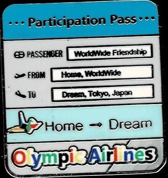 2020 TOKYO RARE Numbered Olympic Airlines Pin 2024 Paris Olympic Games