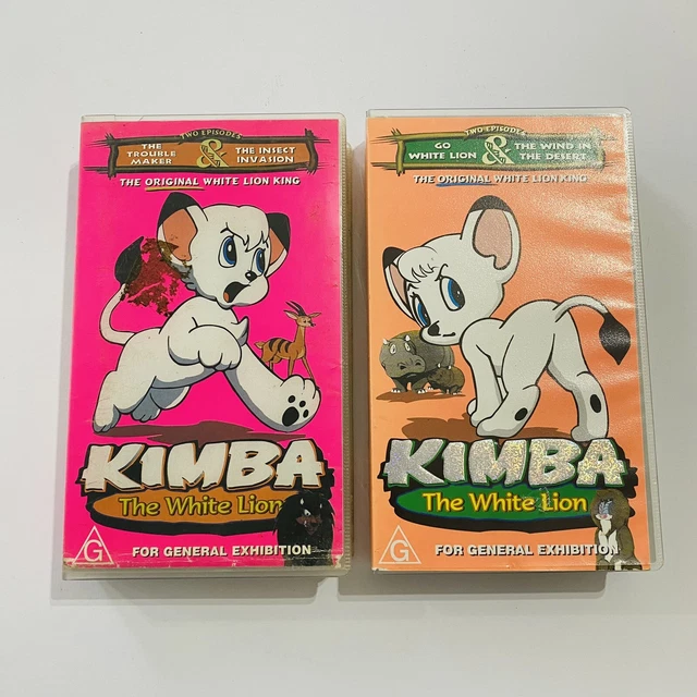 KIMBA THE WHITE Lion VHS Video Tape Bundle Lot Vintage Childrens