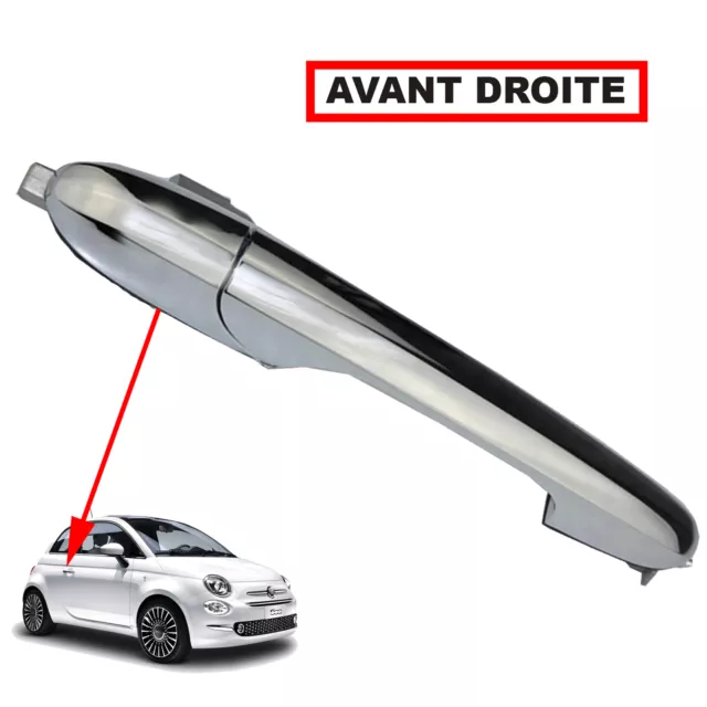 Poignée de porte avant droite passager Prévu pour Fiat 500 = 735592014 735592017