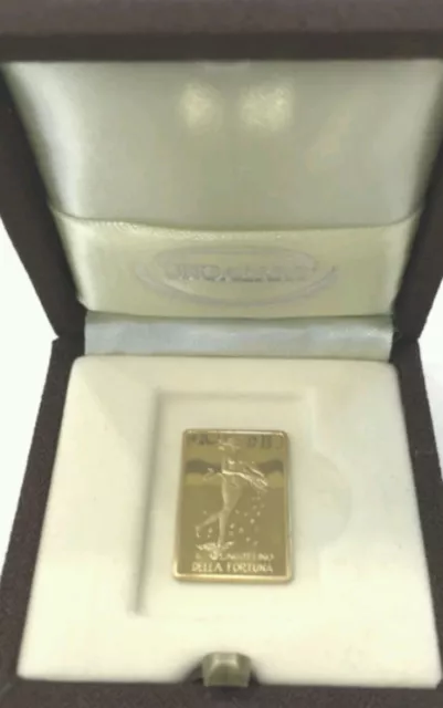 Lingotto Della Fortuna Unoaerre 10 Grammi Oro 750% 18Kt Gold Bullion 18 Carats