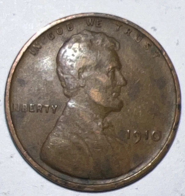 VF+ 1910 Lincoln Wheat Cent Philadelphia Mint Penny 1c Exact Coin Pictured H6