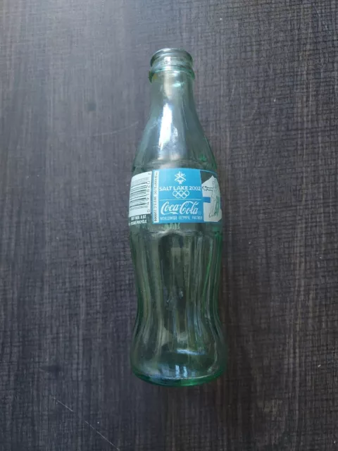 Coca Cola 8 oz. Empty Bottle Salt Lake 2002 Winter Olympics