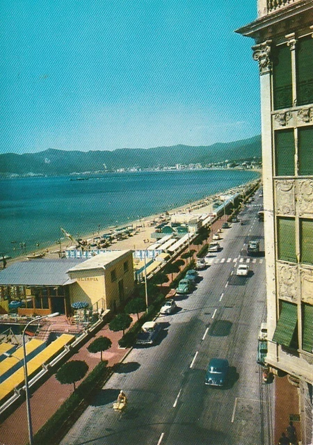 Savona Corso Vittorio Veneto E Spiaggia Viaggiata Anno 1966
