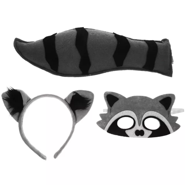 1 Set Raccoon Props Raccoon Cosplay Headband and Tail Mask Carnival Props