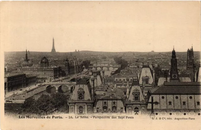 CPA PARIS Les Merveilles de Paris Perspective des 7 Ponts (302710)