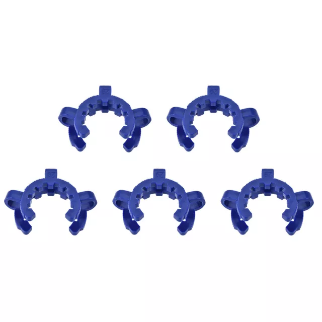 Lab Joint Clip Plastic Clamp for 29/26 or 29/42 Glass Taper Joints Blue 5Pcs