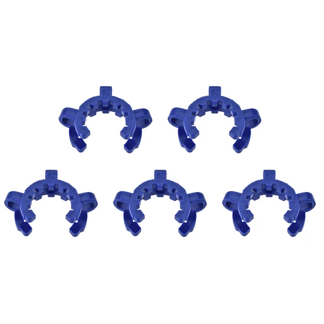 Lab Joint Clip Plastic Clamp for 29/26 or 29/42 Glass Taper Joints Blue 5Pcs