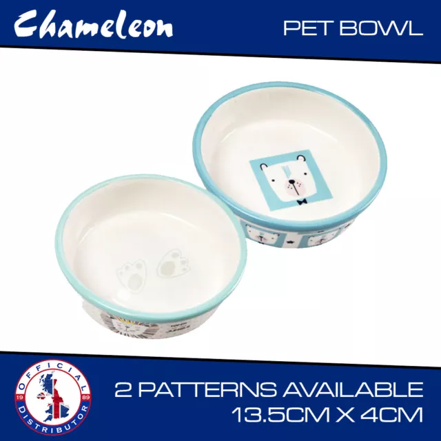 Ceramic Pet Bowl for DOG CAT - Food or Water Bowl - 2 Colours