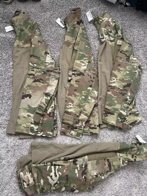 (4) NWT, Army Combat Quarter Zip Shirt, Multicam, OCP,  Size: Large
