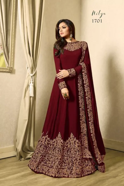 Indiano Pakistano Bellissimo Salwar Kameez Abito Vestito Anarkali Matrimonio