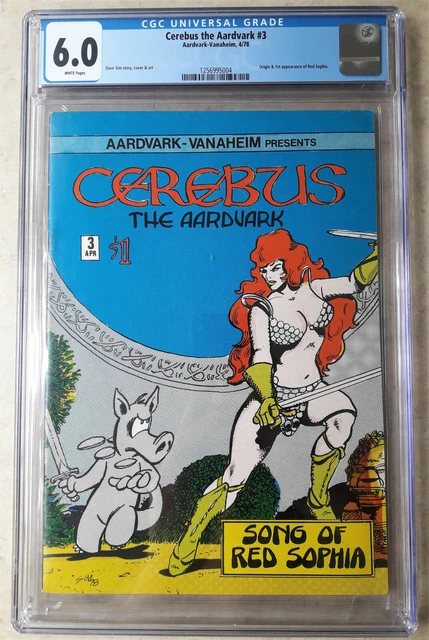 Dave Sim Cerebus the Aardvark #3 CGC 6.0 - 1st App Red Sophia -