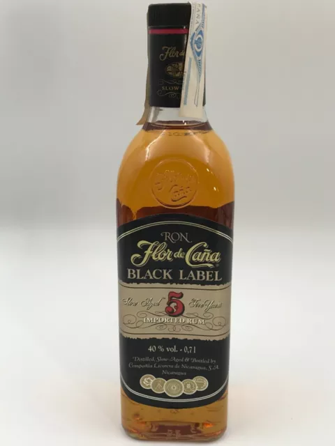 RHUM RON RUM FLOR DE CAÑA BLACK LABEL 5 AÑOS 70cl. 40% OLD VERSION IMPORTED