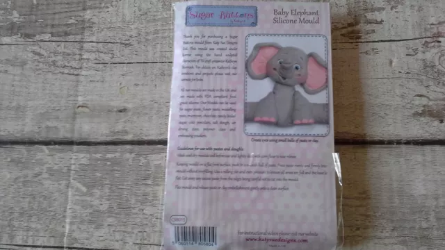 Katy Sue Baby Elephant Silicone Mould -New