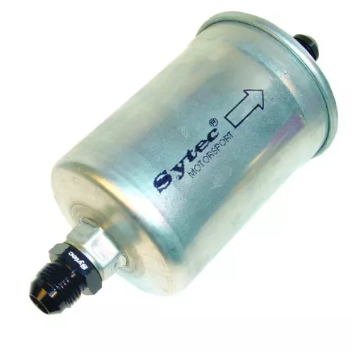 Sytec Motorsport Large Hi Flow Fuel Filter + An8 Jic 8 Hose Tail Unions Ssfm003