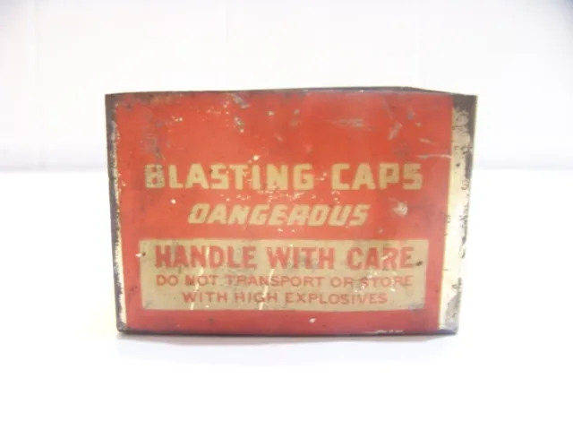 Vintage American Blasting Caps No.6 100 Empty Tin Mining Hard Rock Quarry Miner