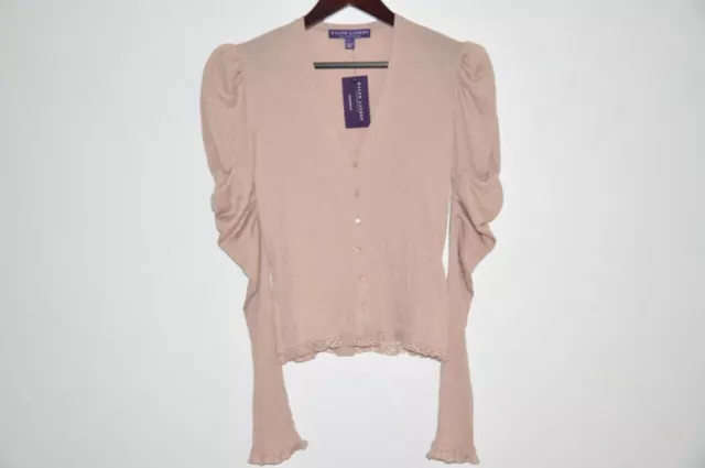 Ralph Lauren Collection Purple Label Made in Italy Silk Cashmere Runway Top