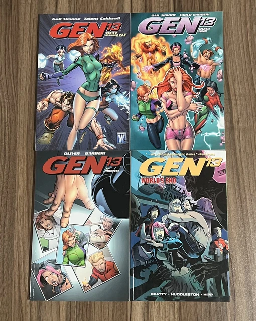 GEN 13 Vol. 1 2 3 4 TPB GN OOP SET Wildstorm DC 2007 "Best / Road / 15 / World"