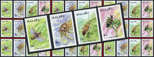 $$ Großhandel $ Malawi 1991 Insekten Sc #590-93 MNH Cv $177 Käfer