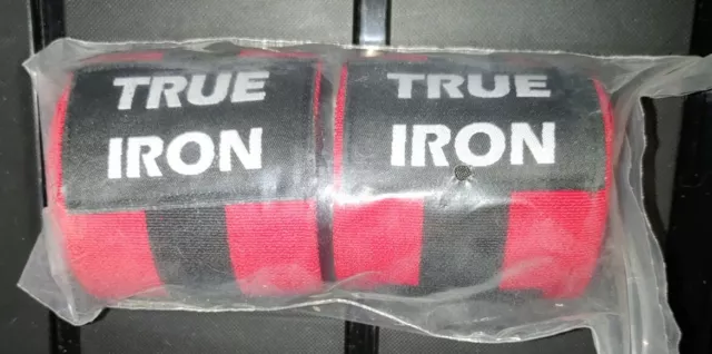 True Iron Brand Powerlifting Heavy Duty Stiff Wrist Wraps (Pair) - 36" Long, NEW