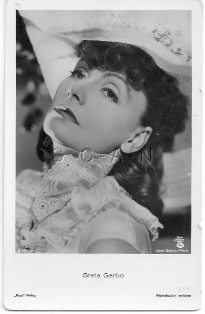 Org Vintage German 1930s-40s Movie Star Real Photo Postcard- Actress Greta Garbo 2