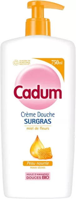 Cadum - Surgras Crème douche Miel - 750ml (Lot de 1) - Bébé