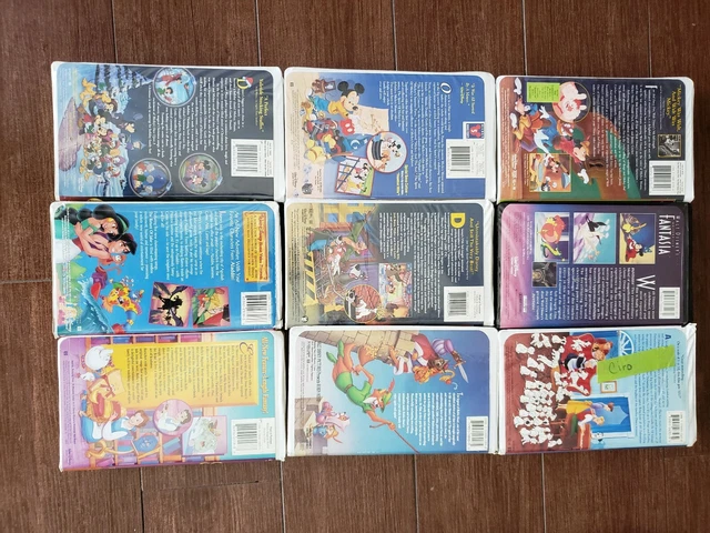 DISNEY VHS WHITE Clamshell Collection. Used Masterpieces 27 Tapes. EUR ...