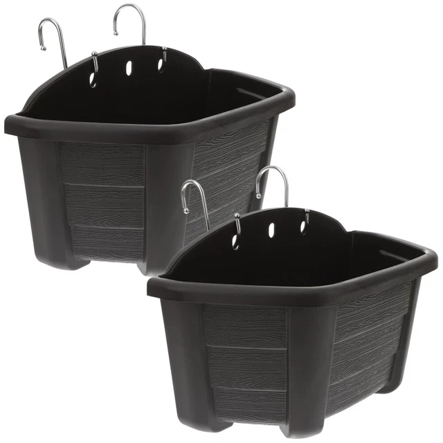 2 Sets Indoor Hanging Plants Flower Planter Wall Mounted Semicircle Pot Shelf
