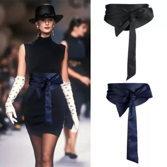 Silk Ribbon Dress Belts 5 Colors Wide Waist Seal Fashion Waist Belts  Ladies