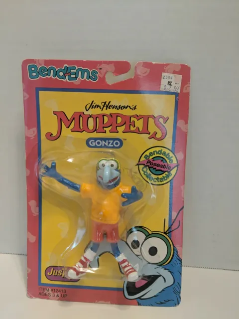 New Jim Henson’s Muppets “Gonzo” Bend-Ems By Justoys NIP