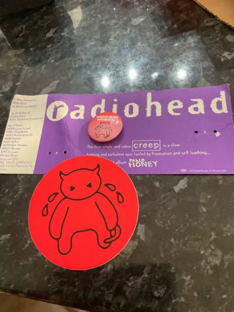 Radiohead Amnesiac badge promo & sticker