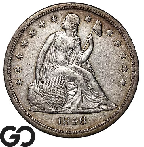 1846-O Seated Liberty Dollar, Choice AU Better Date