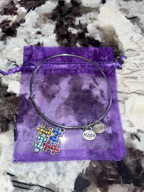 Autism Awareness Puzzle Charm Bracelet