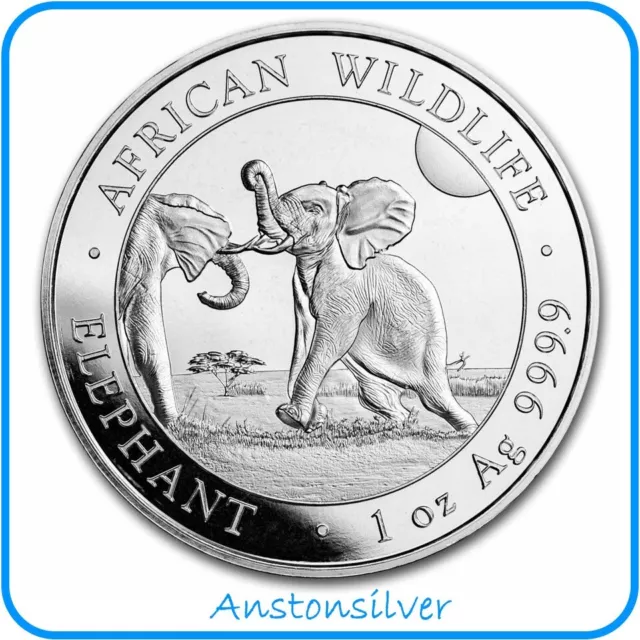 2024 Somalia Elephant - 1 oz BU Silver in Capsule