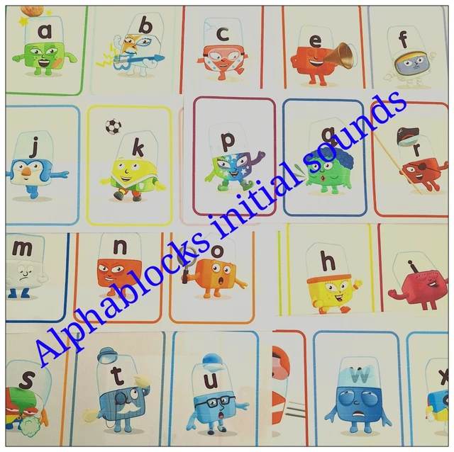 ALPHABLOCKS INITIAL SOUNDS Cards Alphabet KS1/EYFS- Phonics School ...