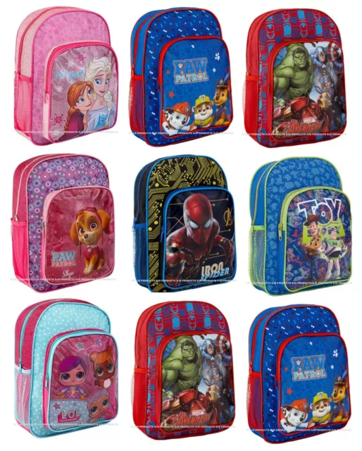 DELUXE Boys Girls Kids Backpack Junior Toddlers Character Rucksack School Bag UK