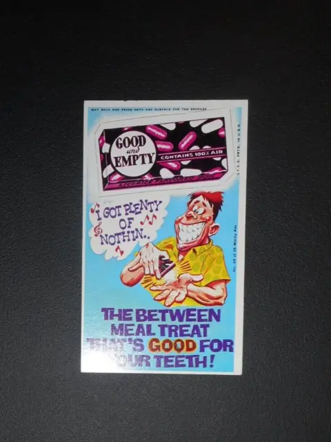 1969 Wacky Pack Ads Card #25 ( Good And Empty ) Topps
