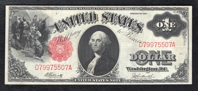 Fr. 37 1917 $1 One Dollar Legal Tender United States Note Extremely Fine