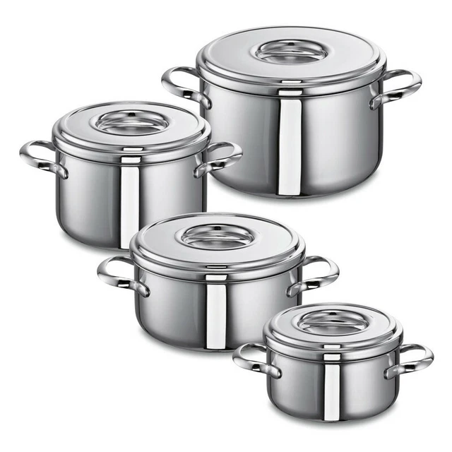 Schulte-Ufer Multi-Topfset Romana i, 4-tlg., Kochtopf Bratentopf Töpfe Edelstahl