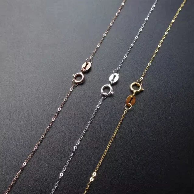 Collier Gourmette Plaqué Or 18K - 1,4 Mm - Longueur 45 Cm - Neuf Avec étiquettes