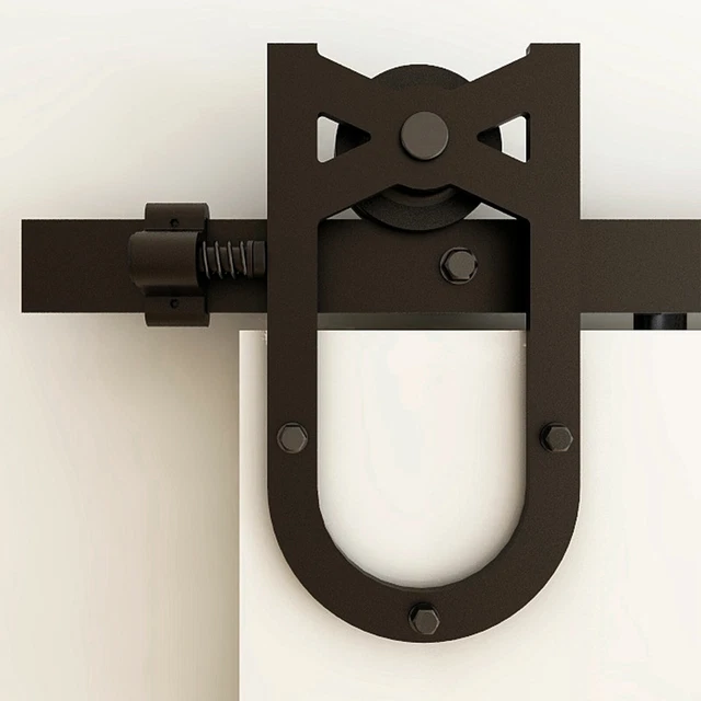 4-20FT Sliding Barn Door Hardware Kit for Single/Double/Bypass Horseshoe Roller