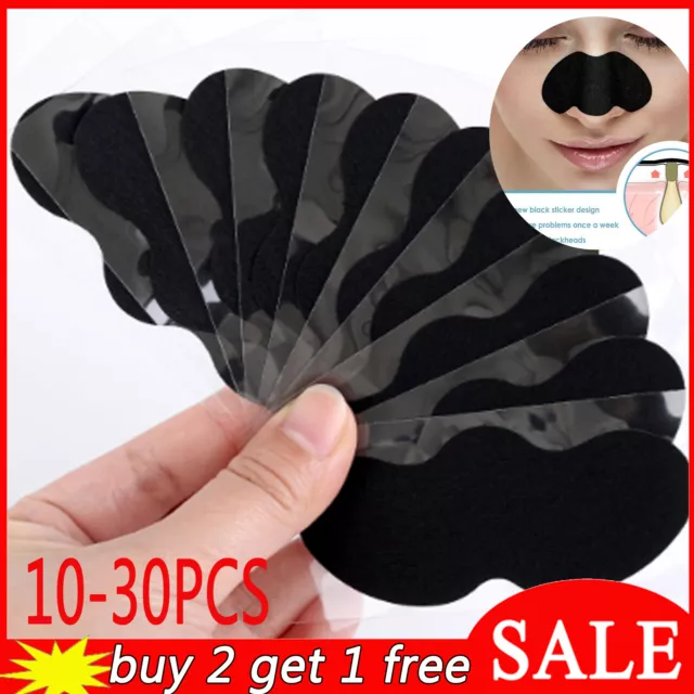 10-30X Nose Pore Strips Blackhead Removal Unclog Pores Smooth Deep Cleansing UK