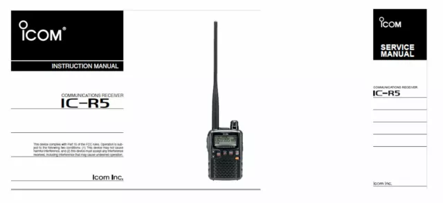 Icom Ic-R5 119 Page Instruction Manual + Service Manual