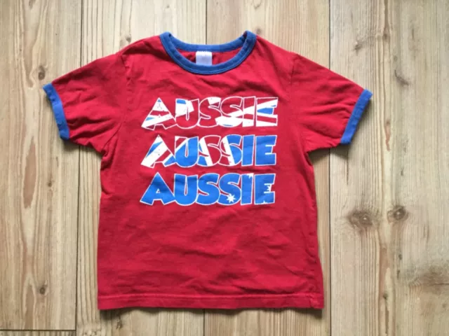 Australia boys’ short sleeved Red “Aussie” t-shirt (4 years), pre-owned.