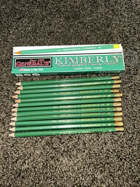 Kimberly 525 H Graphite Pencils Box Of 12 NOS New One Dozen Drawing General’s