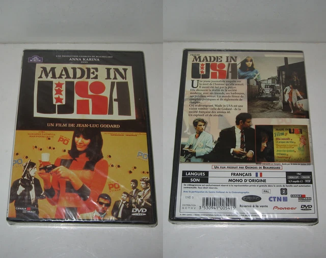Dvd,Made In Usa,Jean Luc Godard,Neuf Cello,Anna Karina,Marianne Faithfull