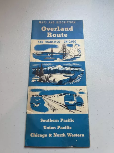 Overland Route Railroad Maps & Descriptions, Southern Pacific, Union Pacific RR