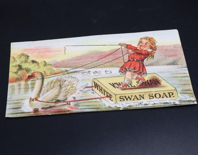 The White Swan Soap Trade Card Flower City Soap Co. Rochester N.y. A3