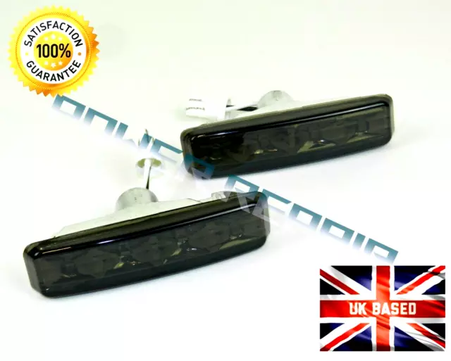 For Bmw 5 Series E39 1996-2004 Front Wing Side Indicators Turn Light Smoked Set