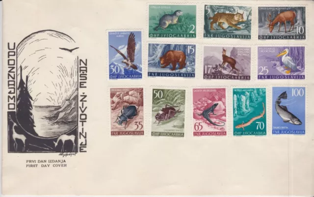 Yugoslavia 738/749 FDC Animals 1954-89275